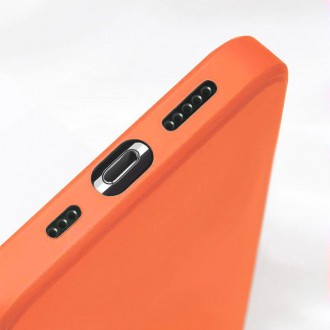 Card Case Silicone Wallet with Card Slot Documents for iPhone 13 mini orange