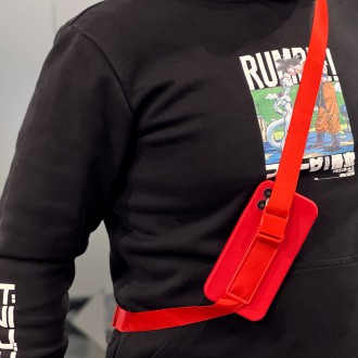Rope case gel case with a lanyard chain handbag lanyard Samsung Galaxy S21 Ultra 5G red