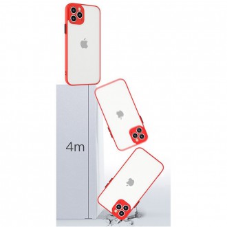 Milky Case silicone flexible translucent case for iPhone 12 Pro Max red