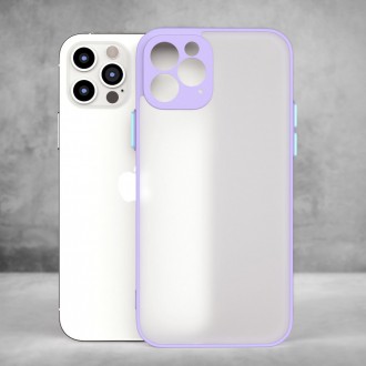 Milky Case silicone flexible translucent case for iPhone 12 Pro Max purple