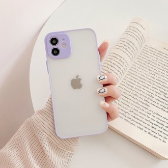 Milky Case silicone flexible translucent case for iPhone 12 Pro Max purple