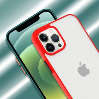 Milky Case silicone flexible translucent case for iPhone 13 red