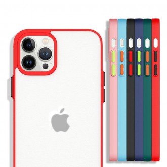 Milky Case silicone flexible translucent case for iPhone 13 Pro red