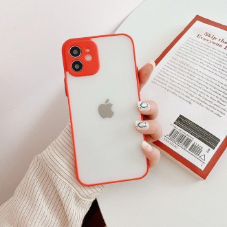 Milky Case silicone flexible translucent case for Samsung Galaxy A42 5G red