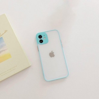 Milky Case silicone flexible translucent case for Samsung Galaxy A42 5G blue