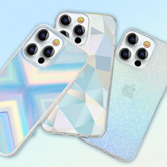 Kingxbar Streamer Series luxury elegant phone case for iPhone 13 Pro blue (Triangle)