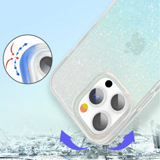 Kingxbar Streamer Series luxury elegant phone case for iPhone 13 blue (Glitter)