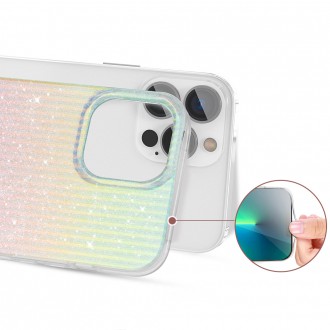 Kingxbar Travel Series luxurious elegant case for iPhone 13 Pro blue-orange (Clouds)
