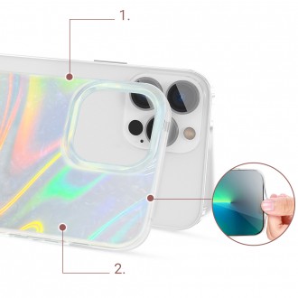 Kingxbar Shell Series luxury elegant phone case for iPhone 13 Pro pearl-blue
