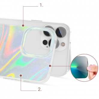 Kingxbar Shell Series luxury elegant phone case for iPhone 13 Pro Max pearl-blue