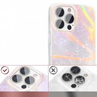 Kingxbar Shell Series luxury elegant phone case for iPhone 13 pearl-pink