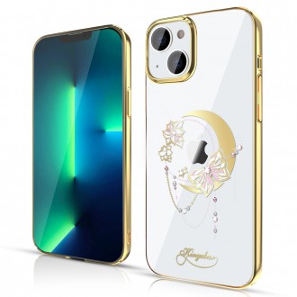 Kingxbar Moon Series luxury case with Swarovski crystals for iPhone 13 gold (Butterfly)