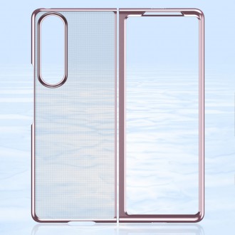 Plating Case hard case Electroplating frame Cover for Samsung Galaxy Z Fold 3 pink