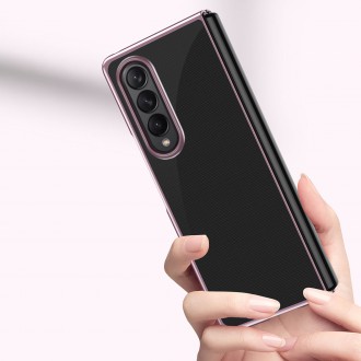 Plating Case hard case Electroplating frame Cover for Samsung Galaxy Z Fold 3 pink