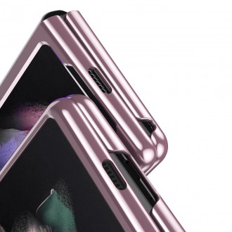 Plating Case hard case Electroplating frame Cover for Samsung Galaxy Z Fold 3 pink