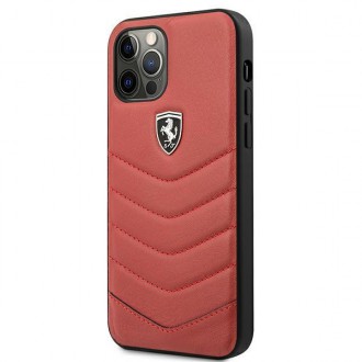 Ferrari FEHQUHCP12MRE iPhone 12/12 Pro červený/červený pevný obal Off Track Quilted