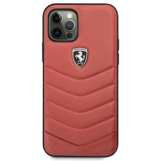 Ferrari FEHQUHCP12MRE iPhone 12/12 Pro červený/červený pevný obal Off Track Quilted