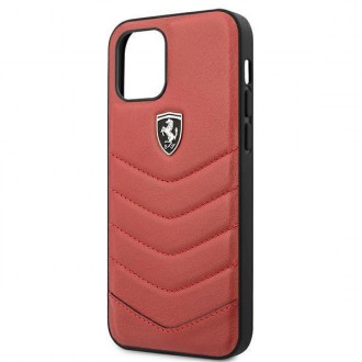 Ferrari FEHQUHCP12MRE iPhone 12/12 Pro červený/červený pevný obal Off Track Quilted