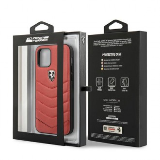 Ferrari FEHQUHCP12MRE iPhone 12/12 Pro červený/červený pevný obal Off Track Quilted