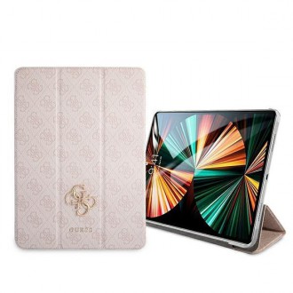 Obal knihy Guess GUIC11G4GFPI iPad 11&quot; 2021 růžový/růžový 4G Collection