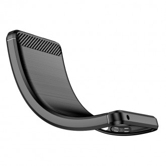 Carbon Case Flexible Cover Case for Samsung A03S EU (166.5) black