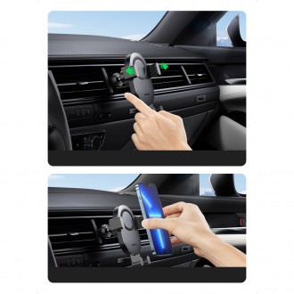 [RETURNED ITEM] Ugreen Car Qi Wireless Charger 15W Car Phone Holder on Ventilation Grille Black (40118 CD256)