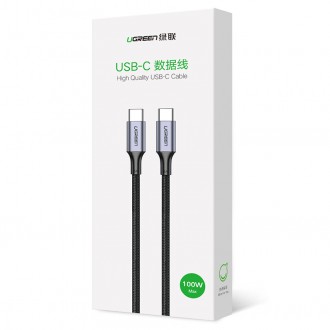 Ugreen cable USB Type C - USB Type C Power Delivery 100W Quick Charge FCP 5A 3m gray cable (90120 US316)