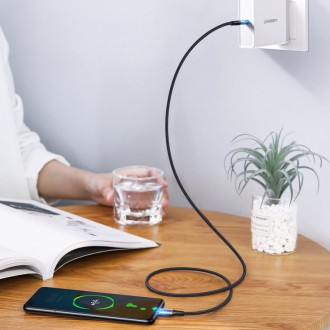 Ugreen cable USB Type C - USB Type C Power Delivery 100W Quick Charge FCP 5A 3m gray cable (90120 US316)