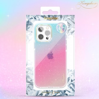 Kingxbar Ombre Series colorful glitter case for iPhone 13 Pro Blue-violet