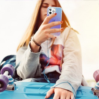 Kingxbar Ombre Series colorful glitter case for iPhone 13 Pro Blue-violet