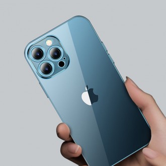 Joyroom Chery Mirror Case Cover for iPhone 13 Pro Metallic Frame Blue (JR-BP908 sea blue)