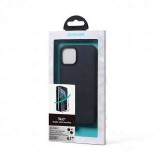 Joyroom 360 Full Case front and back cover for iPhone 13 + tempered glass screen protector black (JR-BP927 black)