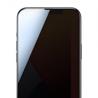 Joyroom Knight 2.5D Privacy TG Tempered Glass for iPhone 13 Pro / iPhone 13 with Anti-Spy Filter Full Screen with Frame Black (JR-PF902)