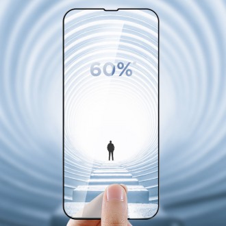 Joyroom Knight 2.5D Privacy TG Tempered Glass for iPhone 13 Pro / iPhone 13 with Anti-Spy Filter Full Screen with Frame Black (JR-PF902)