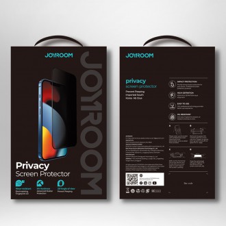 Joyroom Knight 2.5D Privacy TG Tempered Glass for iPhone 13 Pro Max with Anti-Spy Filter Full Screen with Frame Black (JR-PF903)