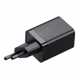 Rychlá nabíječka Baseus Super Si Pro USB / USB Typ C 30W Power Delivery Quick Charge černá (CCSUPP-E01)