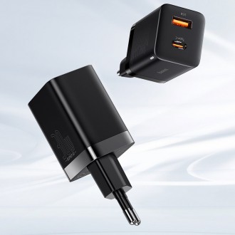 Rychlá nabíječka Baseus Super Si Pro USB / USB Typ C 30W Power Delivery Quick Charge černá (CCSUPP-E01)