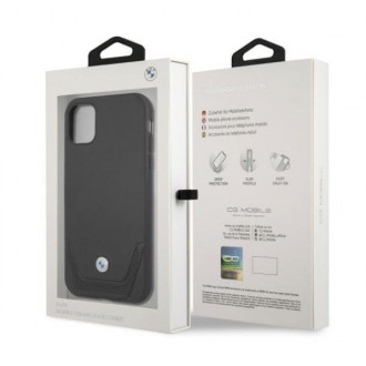 Etui BMW BMHCN61RSWPK iPhone 11 6,1" / Xr czarny/black hardcase Leather Perforate