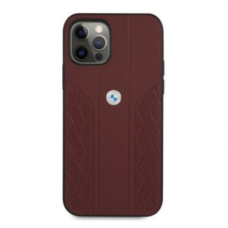 Etui BMW BMHCP12LRSPPR iPhone 12 Pro Max 6,7" czerwony/red hardcase Leather Curve Perforate