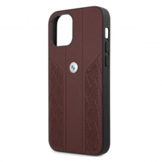 Etui BMW BMHCP12LRSPPR iPhone 12 Pro Max 6,7" czerwony/red hardcase Leather Curve Perforate