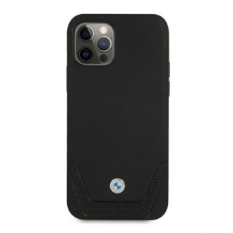 Etui BMW BMHCP12LRSWPK iPhone 12 Pro Max 6,7" czarny/black hardcase Leather Perforate