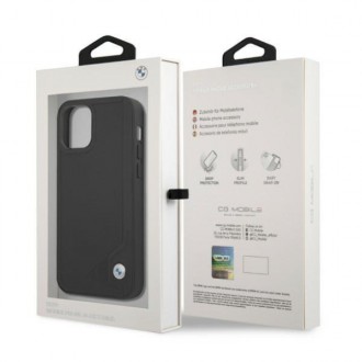 Etui BMW BMHCP12MRCDPK iPhone 12/12 Pro 6,1" czarny/black hardcase Leather Deboss