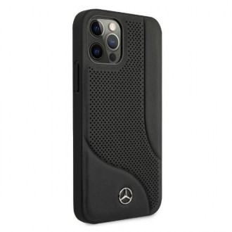 Mercedes MEHCP12LCDOBK iPhone 12 Pro Max 6,7" czarny/black hardcase Leather Perforated Area
