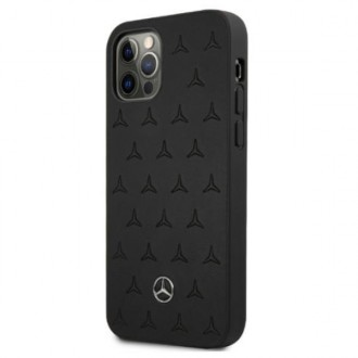 Mercedes MEHCP12LPSQBK iPhone 12 Pro Max 6,7" czarny/black hardcase Leather Stars Pattern