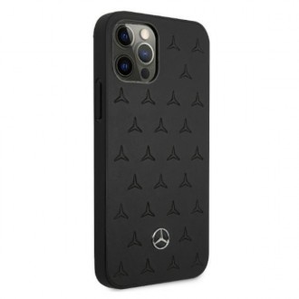 Mercedes MEHCP12LPSQBK iPhone 12 Pro Max 6,7" czarny/black hardcase Leather Stars Pattern