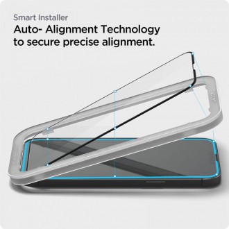 Spigen ALM Glass FC 2pcs Full Screen Tempered Glass for iPhone 13 Pro Max with Black Frame