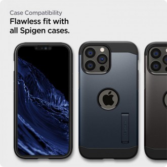 Spigen ALM Glass FC 2pcs Full Screen Tempered Glass for iPhone 13 Pro Max with Black Frame