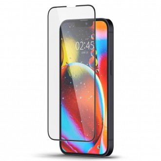 Tvrzené sklo Spigen GLASS FC IPHONE 13 / 13 PRO / 14 ČERNÉ