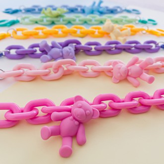 Color Chain (rope) colorful chain phone holder pendant for backpack wallet yellow