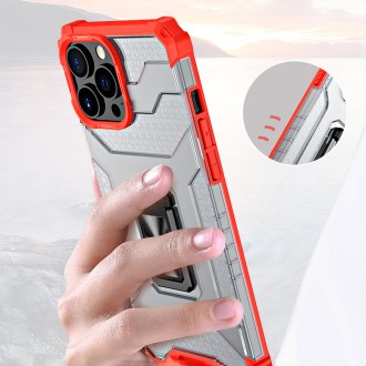 Crystal Ring Case Kickstand Tough Rugged Cover for iPhone 12 Pro red